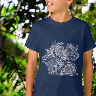 Dinosaur navy / gray t-shirt