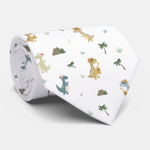 Dinosaur Novelty Gift Paleontology Science Teacher Neck Tie