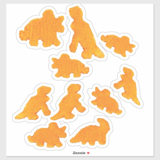 dinosaur nugget sticker (Sheet)