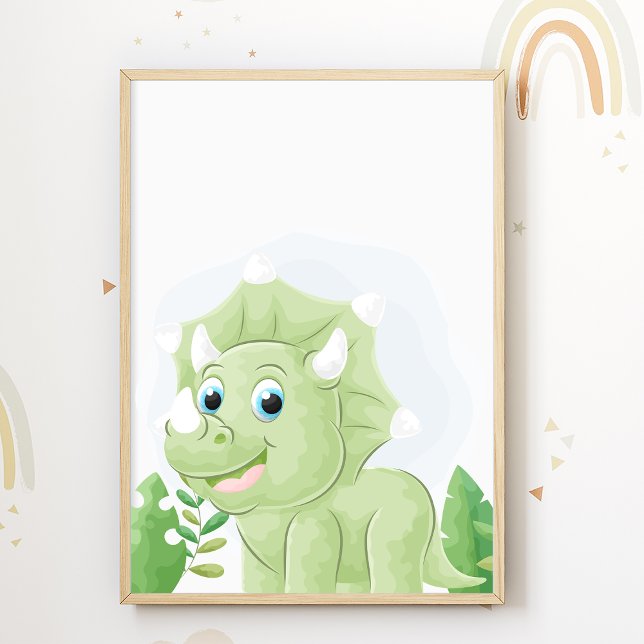 Dinosaur Nursery Poster Dino Kids Room Print (Creator Uploaded)