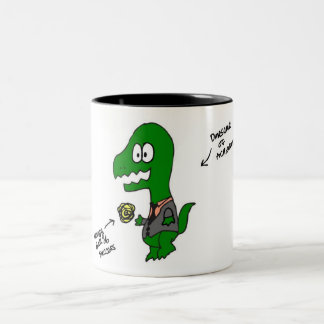 Dinosaur of Achievement Two-Tone Coffee Mug