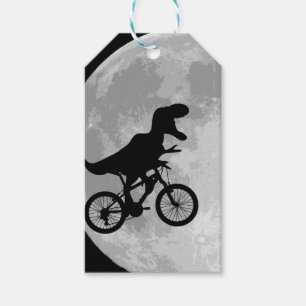 Dinosaur on a Bike In Sky With Moon Gift Tags