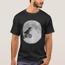 Dinosaur on a Bike In Sky With Moon T-Shirt Dinosaur on a Bike In Sky With Moon T-Shirt