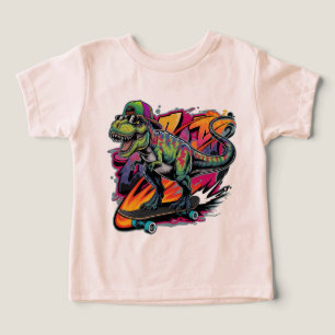 Dinosaur on a Skateboard Toddler T-shirt
