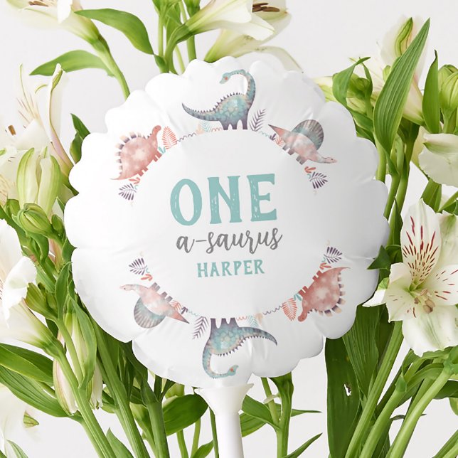 Dinosaur One-A-Saurus 1st Birthday  Balloon (Creator Uploaded)