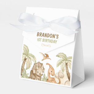 Dinosaur One-A-Saurus 1st Birthday Party Favor Boxes