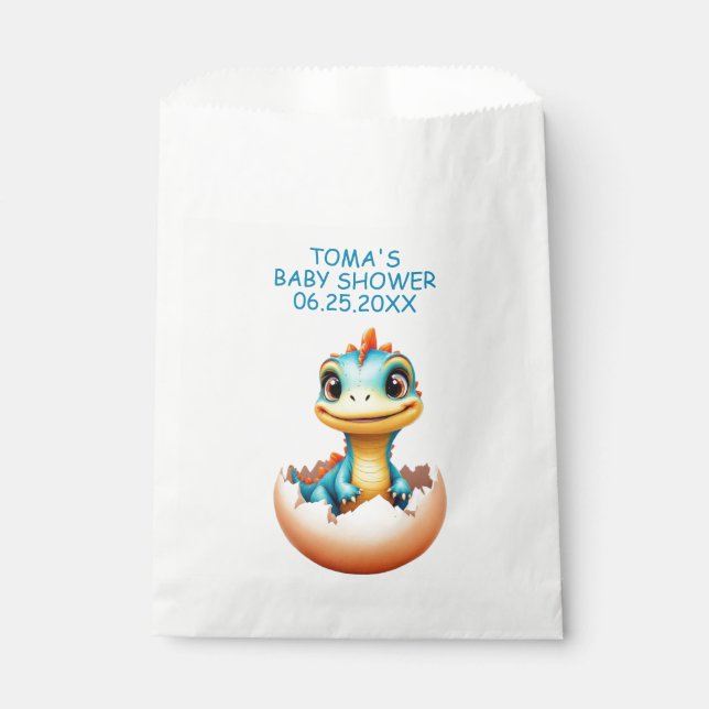 Dinosaur out of Egg  Favor Bag (Front)