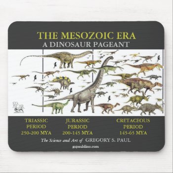 Dinosaur Pageant Mousepad Art By Gregory Paul by Eonepoch at Zazzle