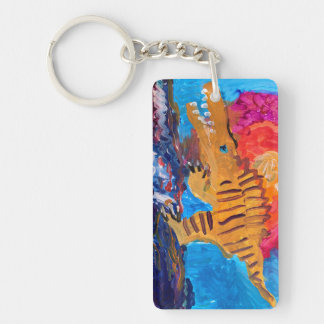 dinosaur painting keychain