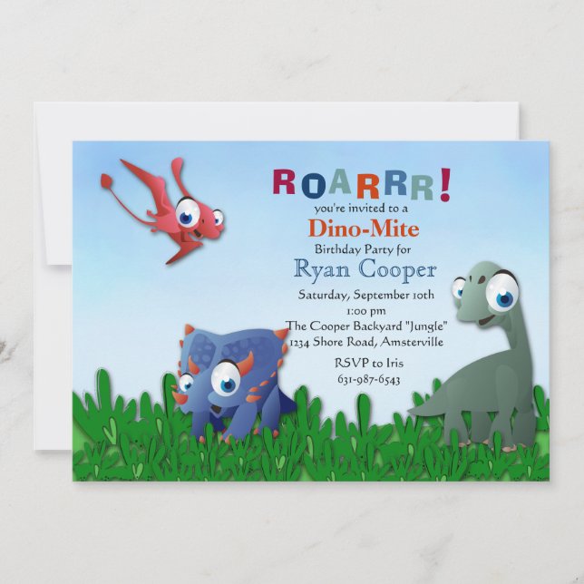 Dinosaur Pals Invitation (Front)