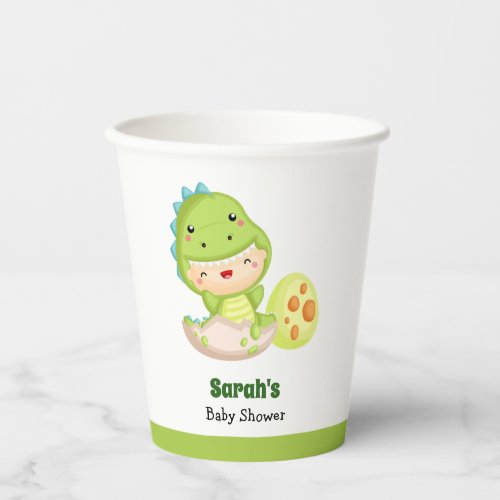 Dinosaur Paper Cups _ Boy Baby Shower 1st Birthday