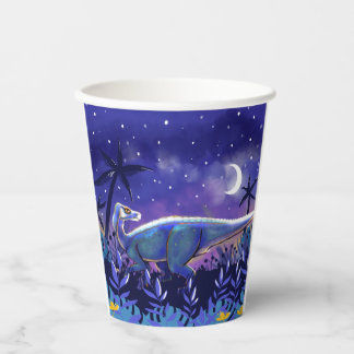 Dinosaur Paper Cups Size: 8oz Paper Cup, Lid: None