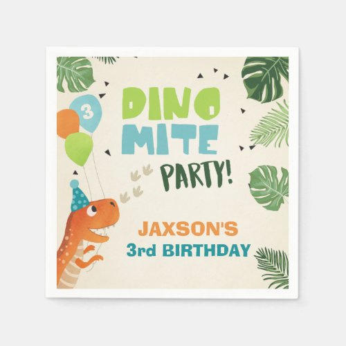 Dinosaur Paper Napkins birthday Dino party Boy