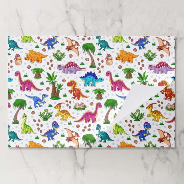 Dinosaur Paper Placemats (Folded)