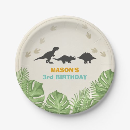 Dinosaur Paper Plates Birthday Dino Party Boy