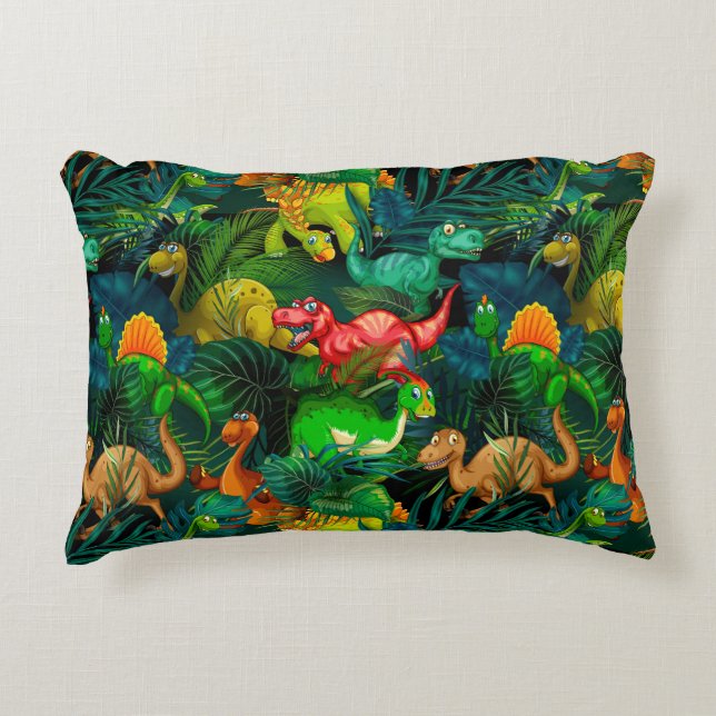 Dinosaur Park Accent Pillow (Front)