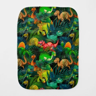 Dinosaur Park Baby Burp Cloth