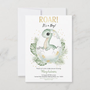 Dinosaur park Baby Shower party boy girl Roar Invitation