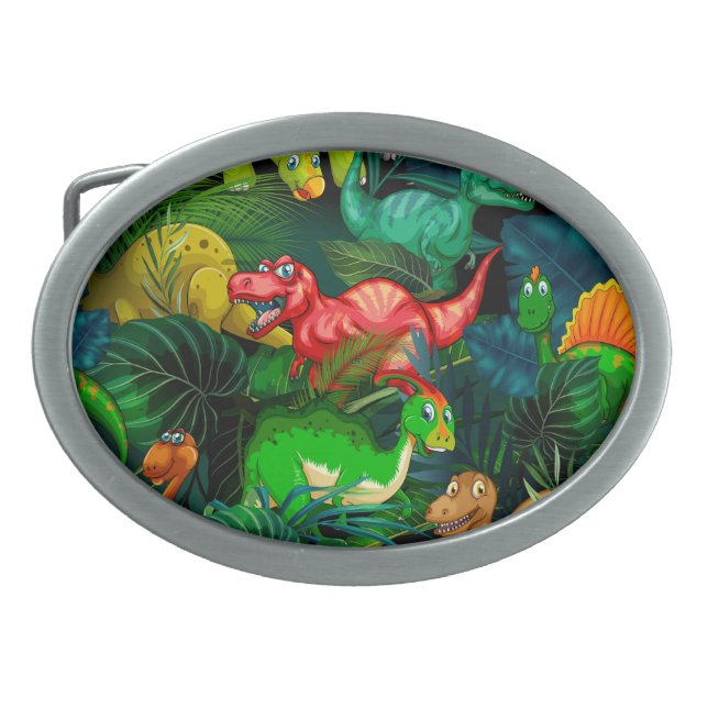Dinosaur Park Belt Buckle (Front)