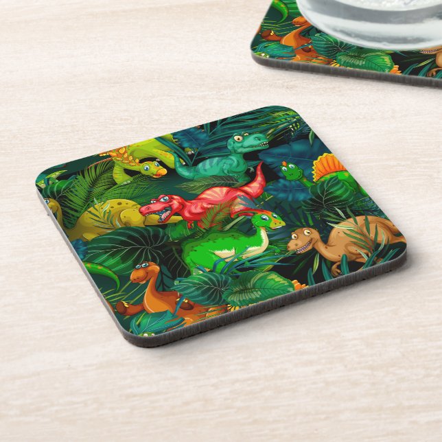 Dinosaur Park Beverage Coaster (Left Side)