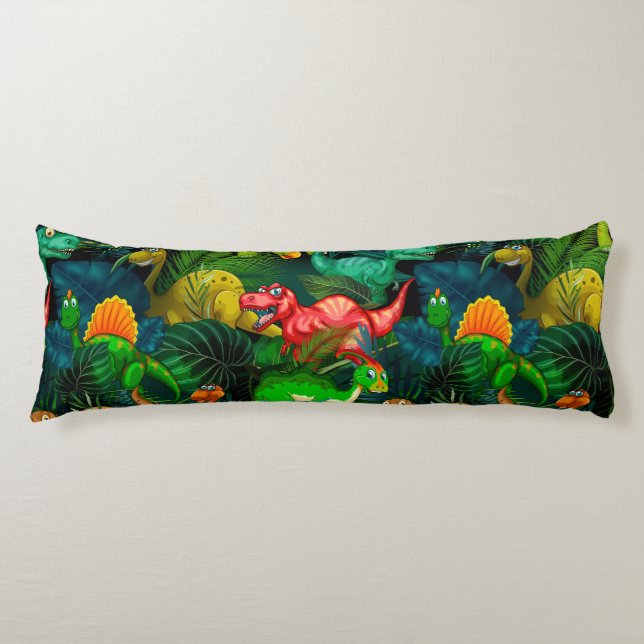 Dinosaur Park Body Pillow (Front)