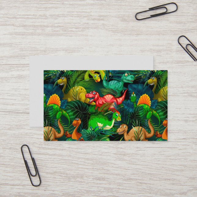 Dinosaur Park Business Card (Front/Back In Situ)