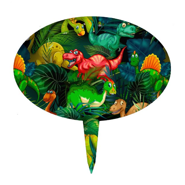 Dinosaur Park Cake Topper (Front)