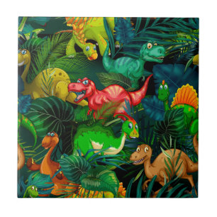 Dinosaur Park Ceramic Tile