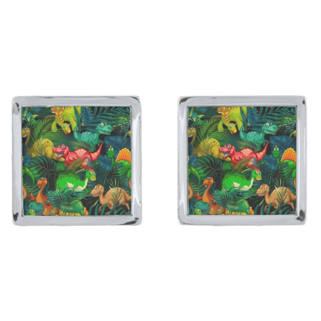Dinosaur Park Cufflinks (Front)