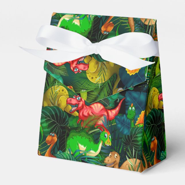 Dinosaur Park Favor Boxes (Front Side)