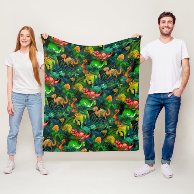 Dinosaur Park Fleece Blanket (In Situ)