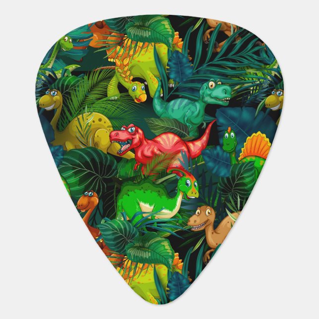 Dinosaur Park Guitar Pick (Front)