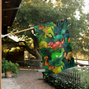 Dinosaur Park House Flag