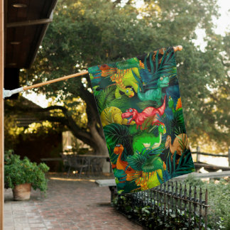 Dinosaur Park House Flag