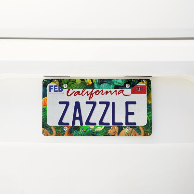 Dinosaur Park License Plate Frame (On Car)