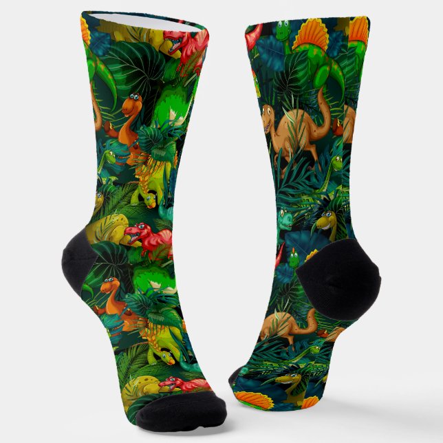 Dinosaur Park Socks (Angled)
