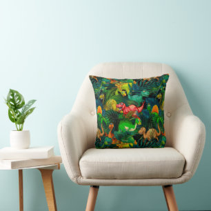 Dinosaur Park Throw Pillow