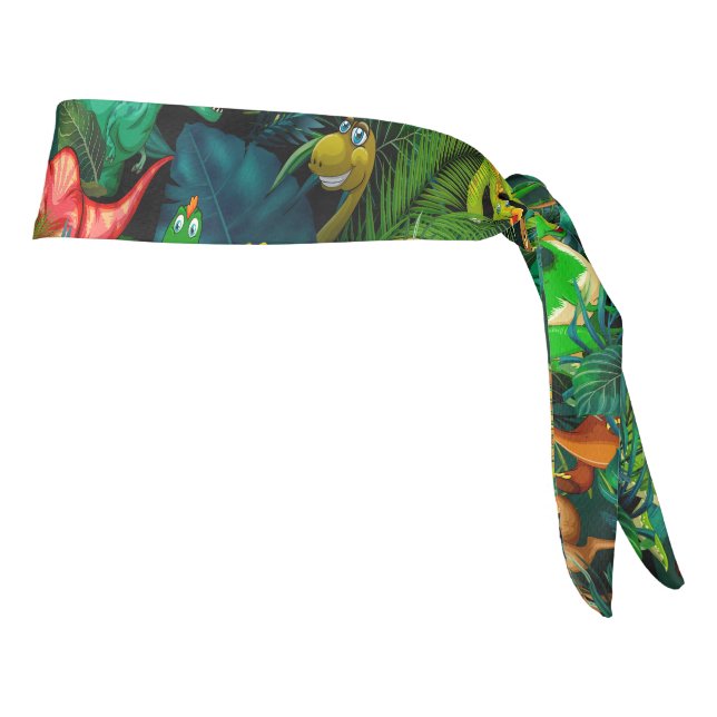 Dinosaur Park Tie Headband (Rotate 90)