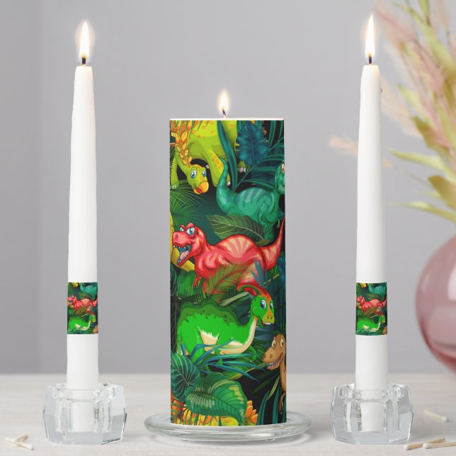 Dinosaur Park Unity Candle Set (In Situ)