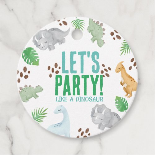 Dinosaur party favor kid party Favor Tags