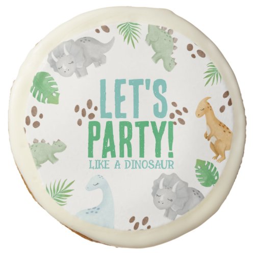 Dinosaur party favor kid party sugar cookie