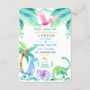 Dinosaur party invitation