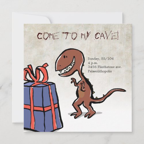 dinosaur party personalized invitations