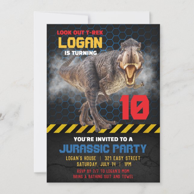 Dinosaur Party Invitation (Front)