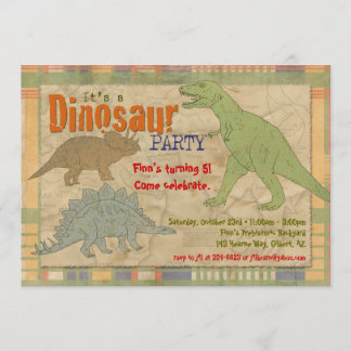 Dinosaur Party Invitation - Personalized