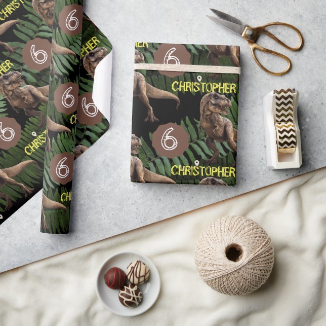 Dinosaur Party Kids Birthday Trex Wrapping Paper (Crafts)