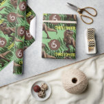 Dinosaur Party Kids Birthday Trex Wrapping Paper<br><div class="desc">Visit my shop for matching items!</div>
