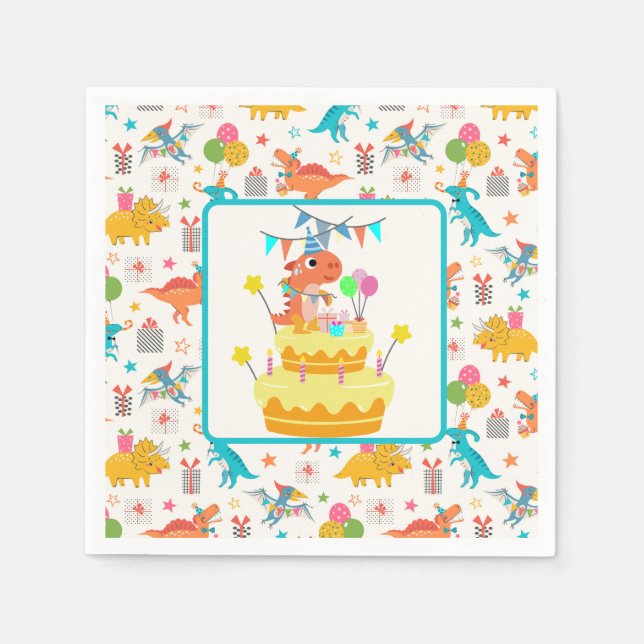 Dinosaur Party  Napkins (Front)