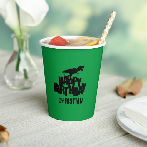 Dinosaur party paper cups