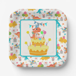Dinosaur Party Paper Plates